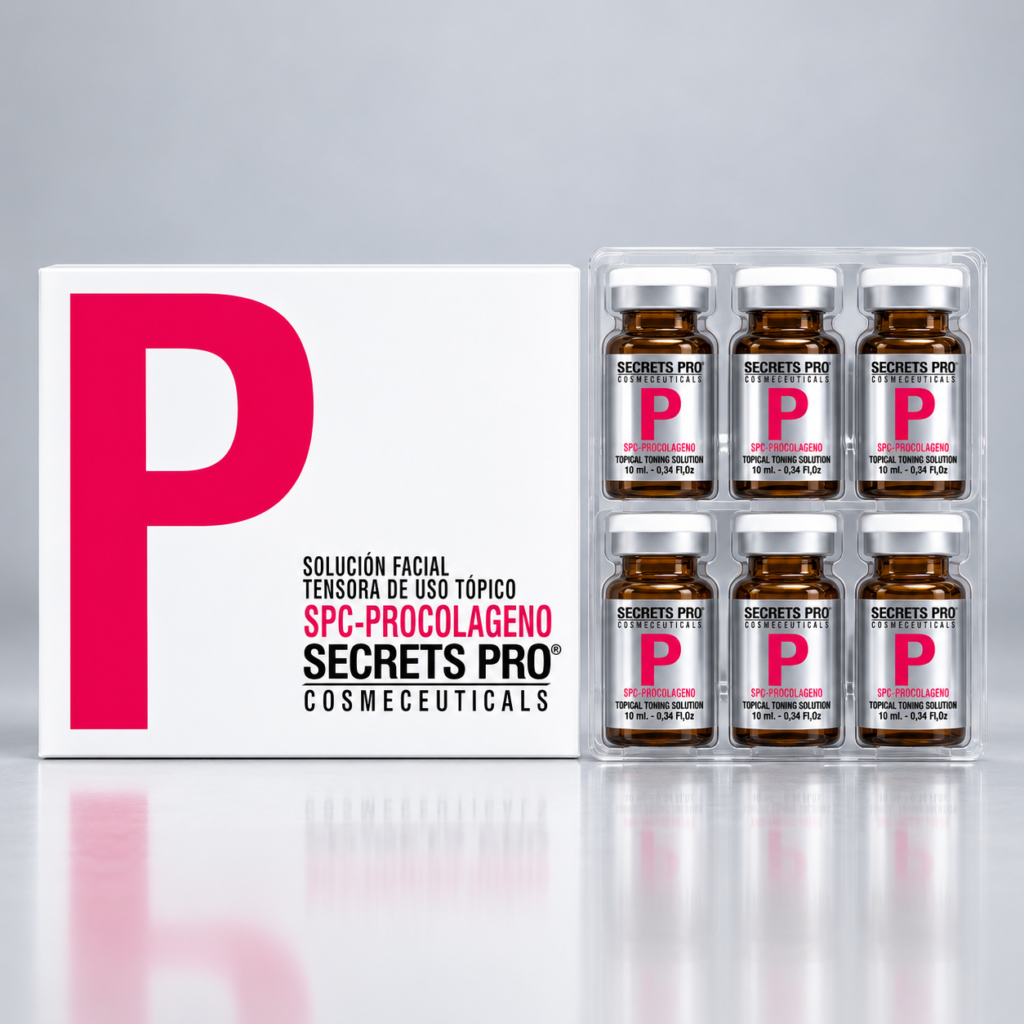 Caja de SPC-PROCOLAGENO de Secrets Pro con seis viales de 10 ml